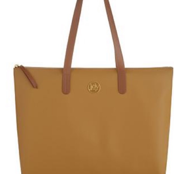 NWOT Camel Genuine Pebble Leather Handbag - Picture 2 of 7